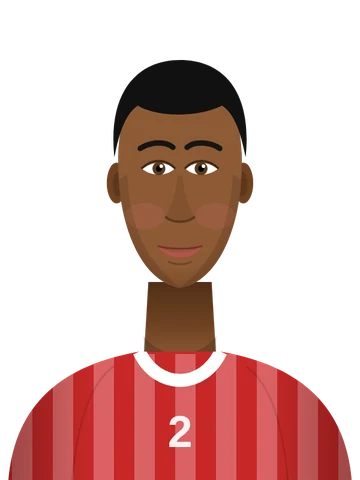 Retrato ilustrado de Jorge, dorsal 2, sin fondo